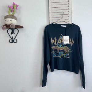 NWT DAYDREAMER DEF LEPOARD LONG SLEEVE TEE
